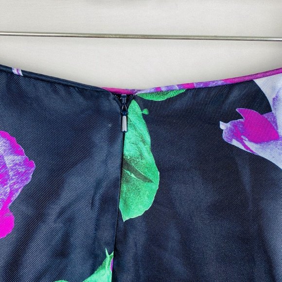 Rachel Allan Womens 4 A-Line Colorful Floral Lined Skirt - Picture 7 of 9